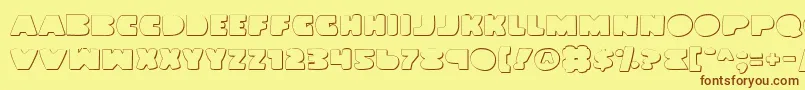 LandWhaleOutline Font – Brown Fonts on Yellow Background