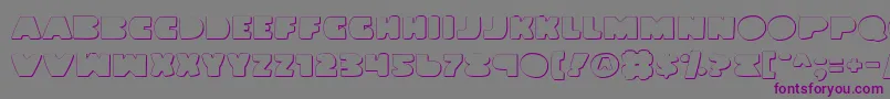 LandWhaleOutline Font – Purple Fonts on Gray Background