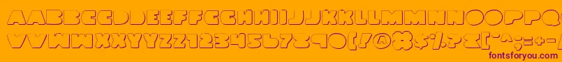 LandWhaleOutline Font – Purple Fonts on Orange Background