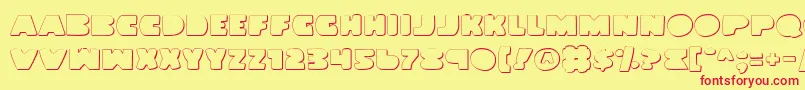 LandWhaleOutline Font – Red Fonts on Yellow Background