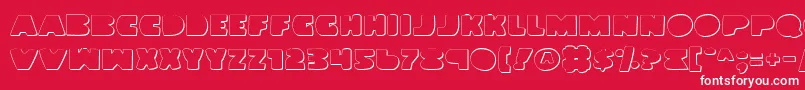 LandWhaleOutline Font – White Fonts on Red Background