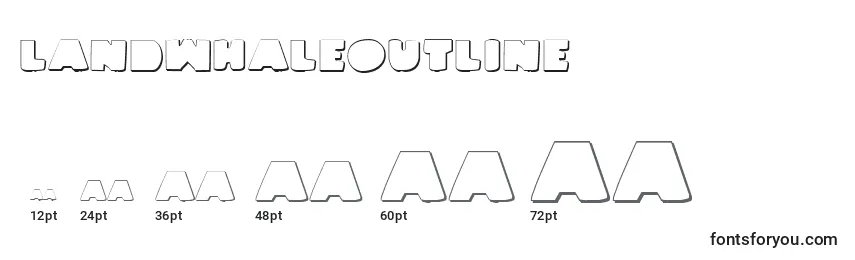 LandWhaleOutline Font Sizes