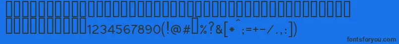 Tunga Font – Black Fonts on Blue Background
