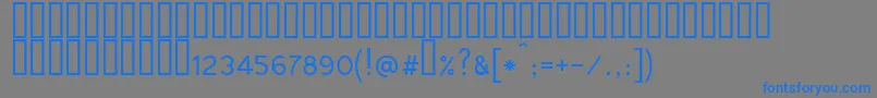 Tunga Font – Blue Fonts on Gray Background