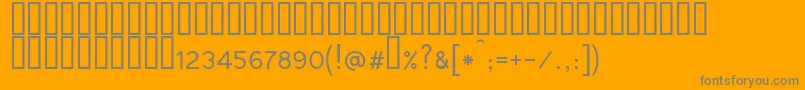 Tunga-Schriftart – Graue Schriften auf orangefarbenem Hintergrund