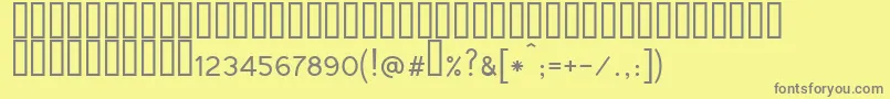 Tunga Font – Gray Fonts on Yellow Background