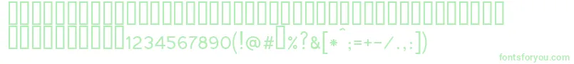 Tunga Font – Green Fonts on White Background