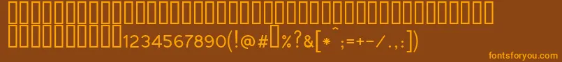 Tunga Font – Orange Fonts on Brown Background