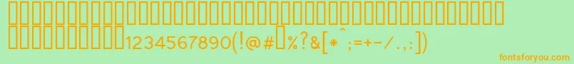 Tunga Font – Orange Fonts on Green Background