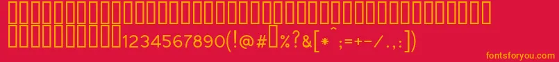 Tunga Font – Orange Fonts on Red Background