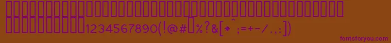 Tunga Font – Purple Fonts on Brown Background