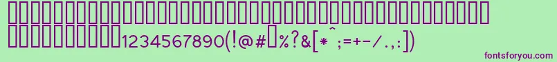 Tunga Font – Purple Fonts on Green Background