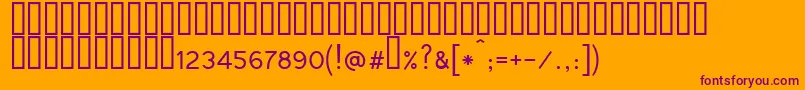 Tunga Font – Purple Fonts on Orange Background