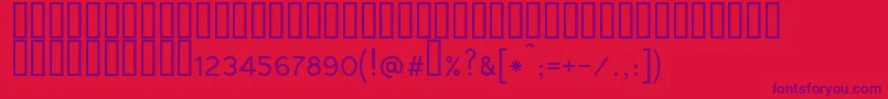 Tunga-Schriftart – Violette Schriften auf rotem Hintergrund