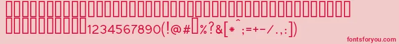 フォントTunga – ピンクの背景に赤い文字