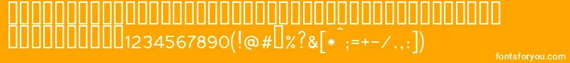 Tunga Font – White Fonts on Orange Background
