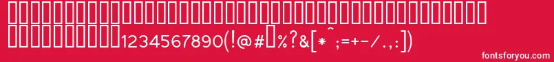 フォントTunga – 赤い背景に白い文字
