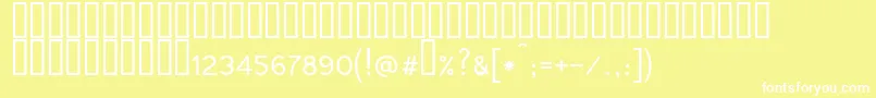 Tunga Font – White Fonts on Yellow Background