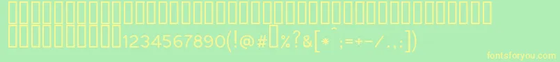 Tunga Font – Yellow Fonts on Green Background