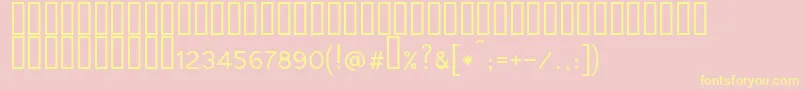 Tunga Font – Yellow Fonts on Pink Background