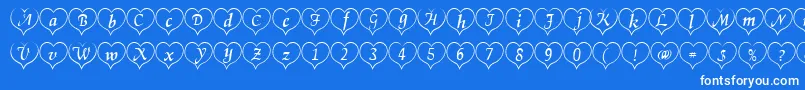 Heartwhitebecker Font – White Fonts on Blue Background