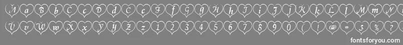 Heartwhitebecker Font – White Fonts on Gray Background