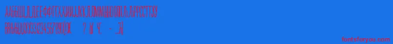 Maksimilijan Font – Red Fonts on Blue Background