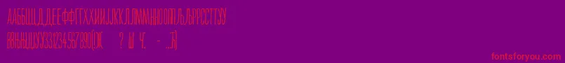 Maksimilijan Font – Red Fonts on Purple Background