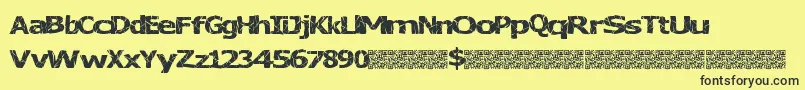 Badluck Font – Black Fonts on Yellow Background