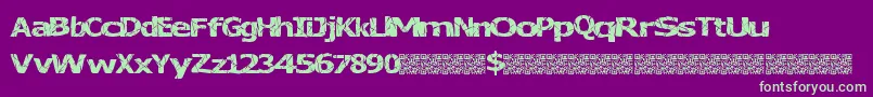 Badluck Font – Green Fonts on Purple Background