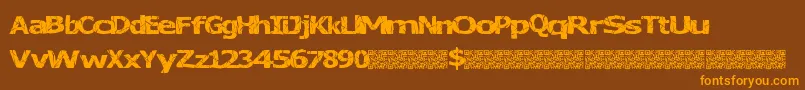 Badluck Font – Orange Fonts on Brown Background