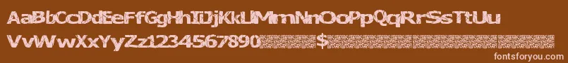 Badluck Font – Pink Fonts on Brown Background