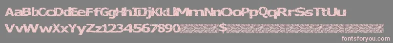 Badluck Font – Pink Fonts on Gray Background