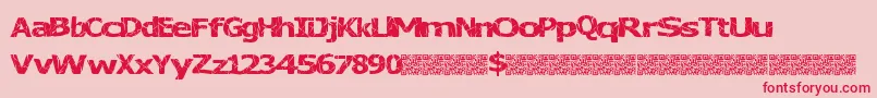 Badluck Font – Red Fonts on Pink Background