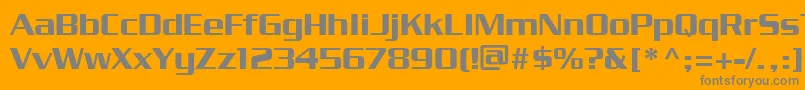PfstargateBold Font – Gray Fonts on Orange Background