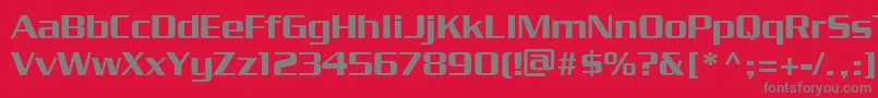 Шрифт PfstargateBold – серые шрифты на красном фоне