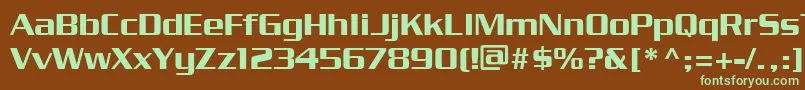 Шрифт PfstargateBold – зелёные шрифты на коричневом фоне