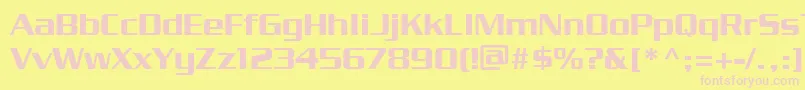 PfstargateBold Font – Pink Fonts on Yellow Background