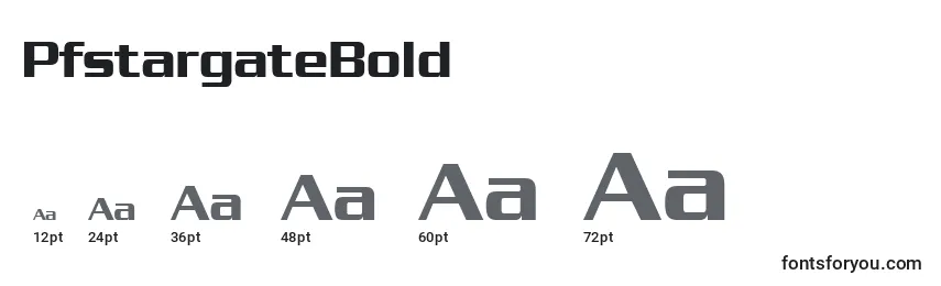 PfstargateBold Font Sizes