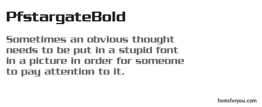 PfstargateBold Font