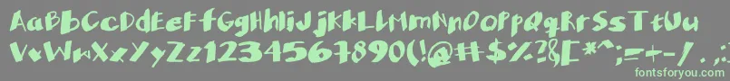 Fonte NotpostermanRegular – fontes verdes em um fundo cinza