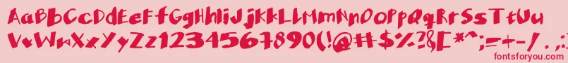 More about NotpostermanRegular Font NotpostermanRegular Font – Red Fonts on Pink Background