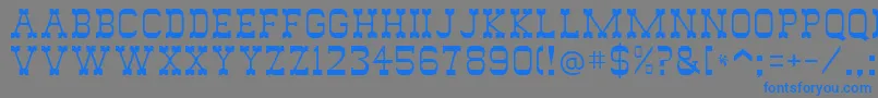 Wild West Font – Blue Fonts on Gray Background