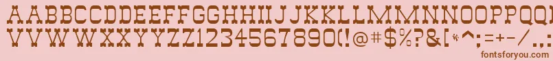 Wild West Font – Brown Fonts on Pink Background