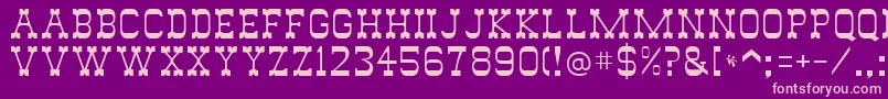 Wild West Font – Pink Fonts on Purple Background