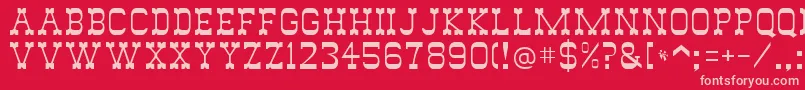 Wild West Font – Pink Fonts on Red Background