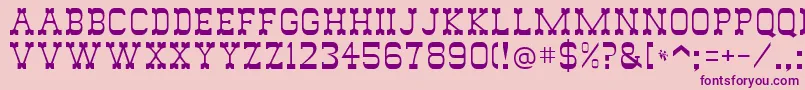 Wild West Font – Purple Fonts on Pink Background