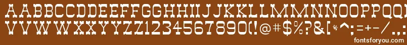 Wild West Font – White Fonts on Brown Background
