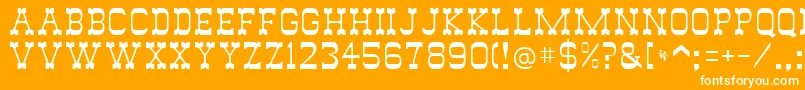 Wild West Font – White Fonts on Orange Background