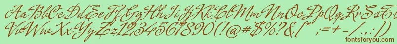 CenizasAlt Font – Brown Fonts on Green Background